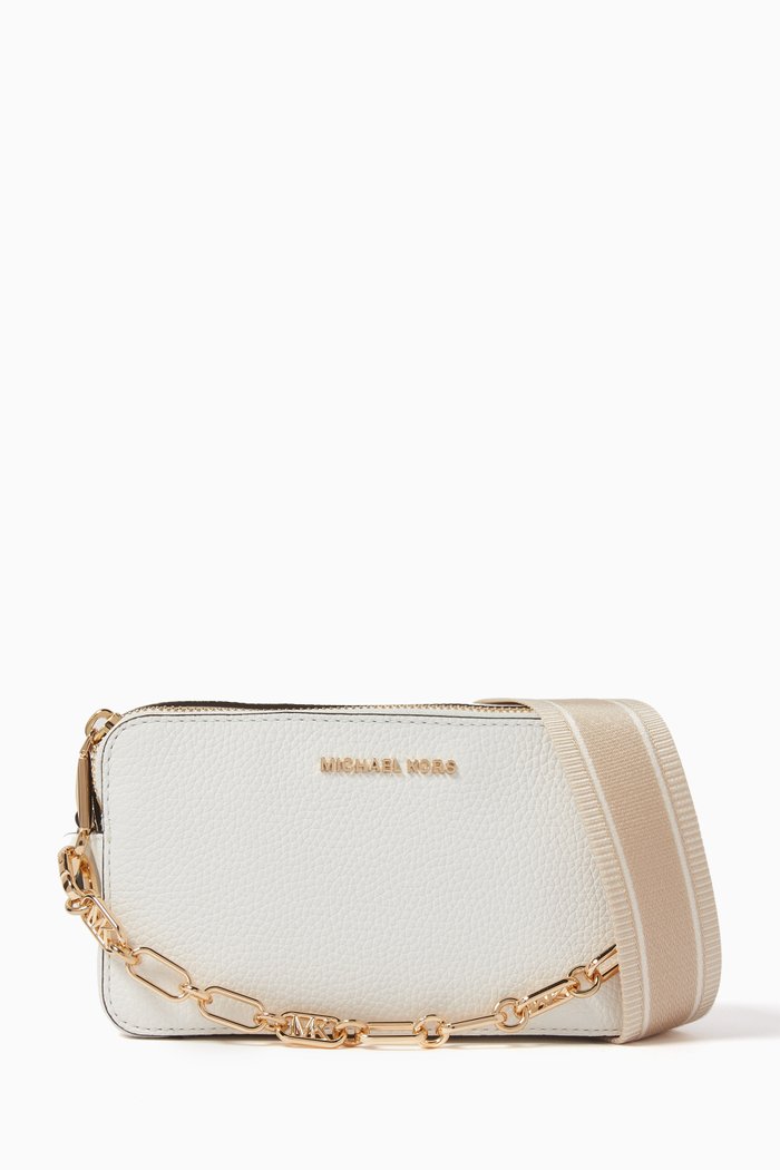 

Small Jet Set Shoulder Bag in Leather, White