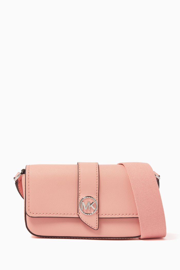 

Small Greenwich Crossbody Bag in Saffiano Leather, Pink