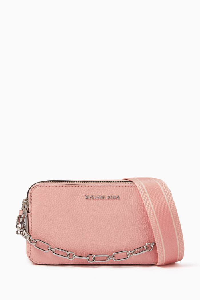 

Small Jet Set Shoulder Bag in Leather, Pink