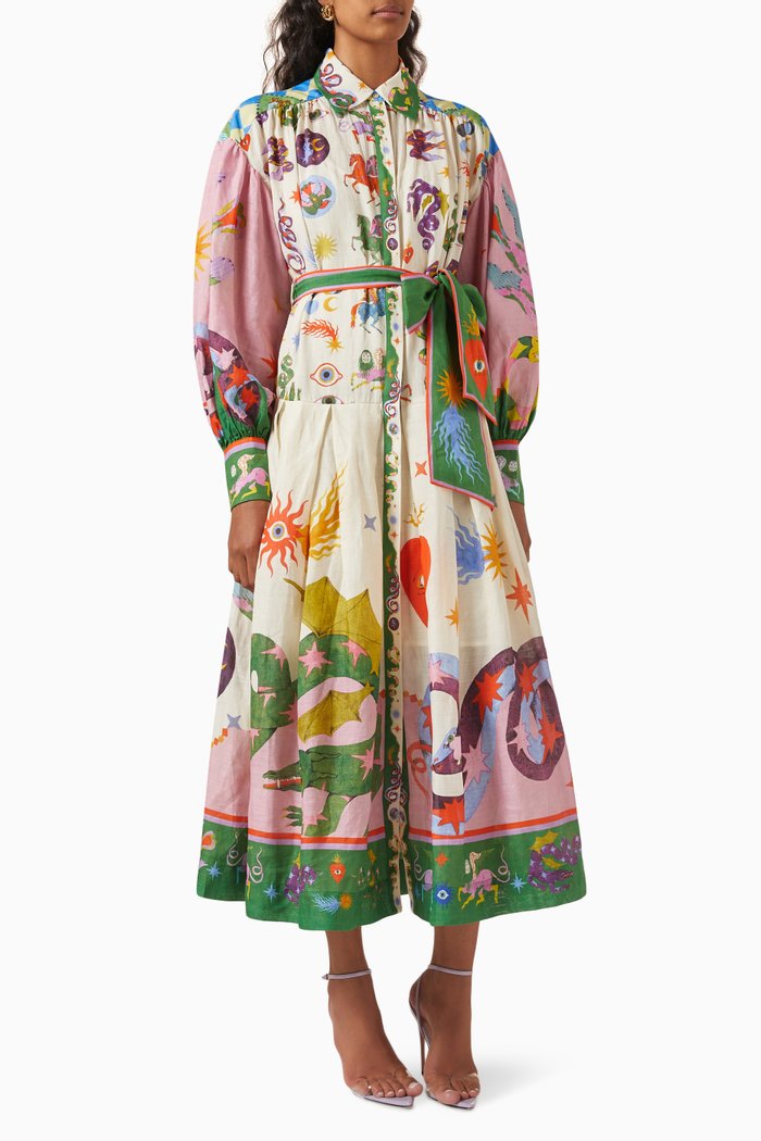 

Seeker Belted Shirt Dress, Multicolour