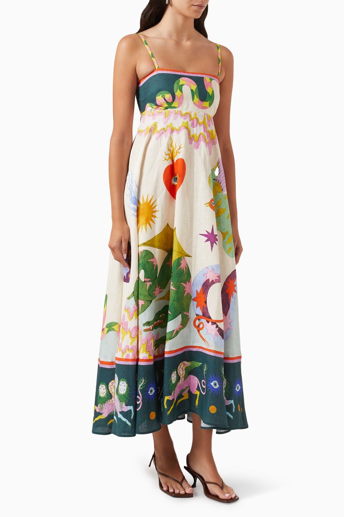 

Seeker Sundress in Linen, Multicolour