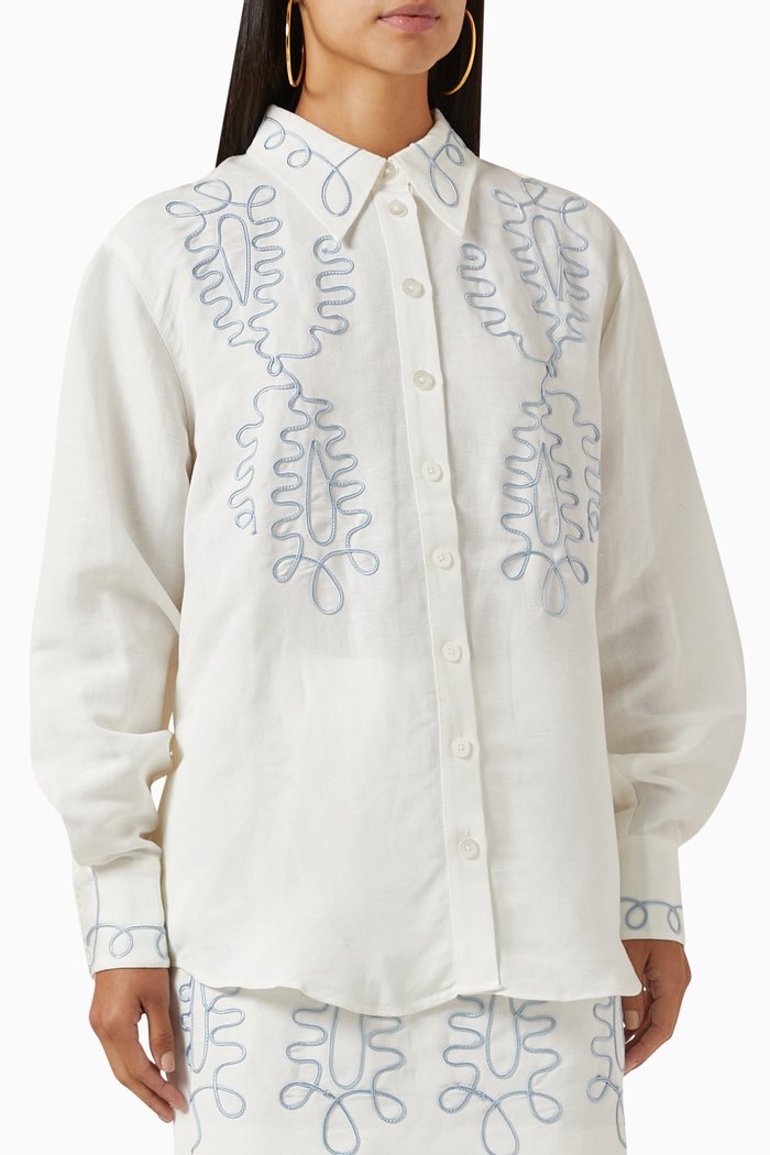 

Muse Embroidered Shirt, White