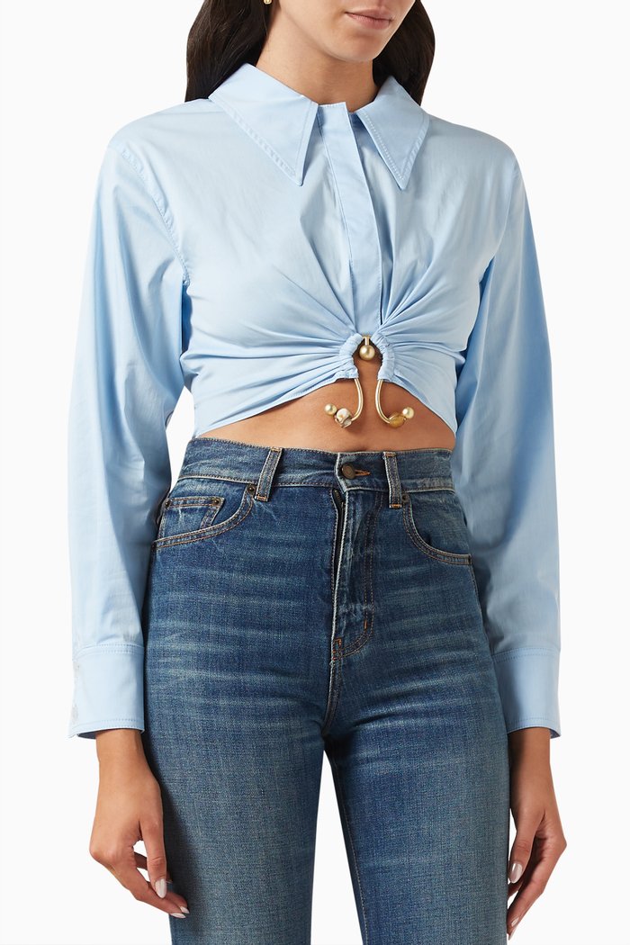 

Calibrate Cropped Shirt, Blue
