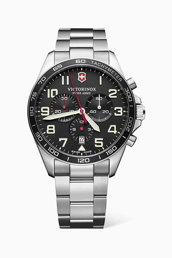FieldForce Chronograph Stainless Steel, 42mm, Black