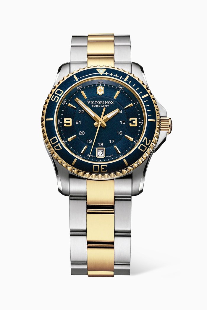 

Maverick Quartz Stainless Steel Watch, 34mm, Blue