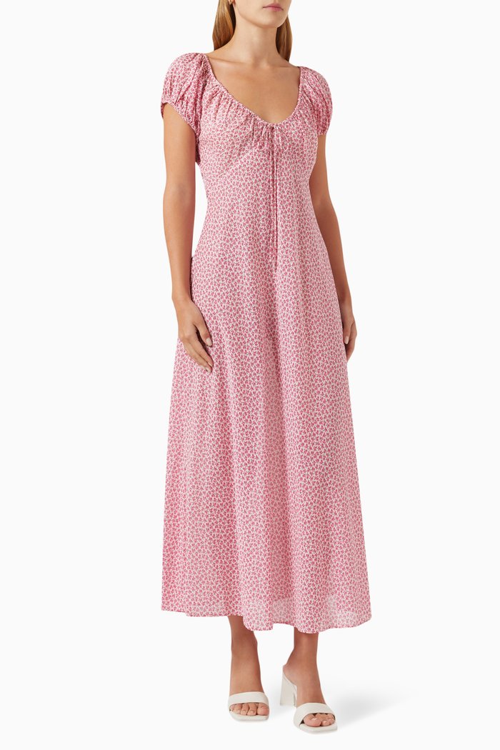 

Sofia Dress in Organic Cotton, Pink