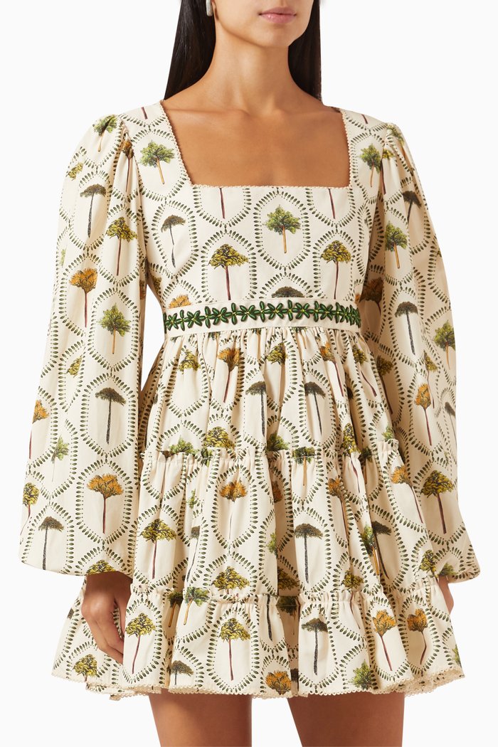 

Avena Arboleda Hand-embroidered Dress in Cotton, Pink