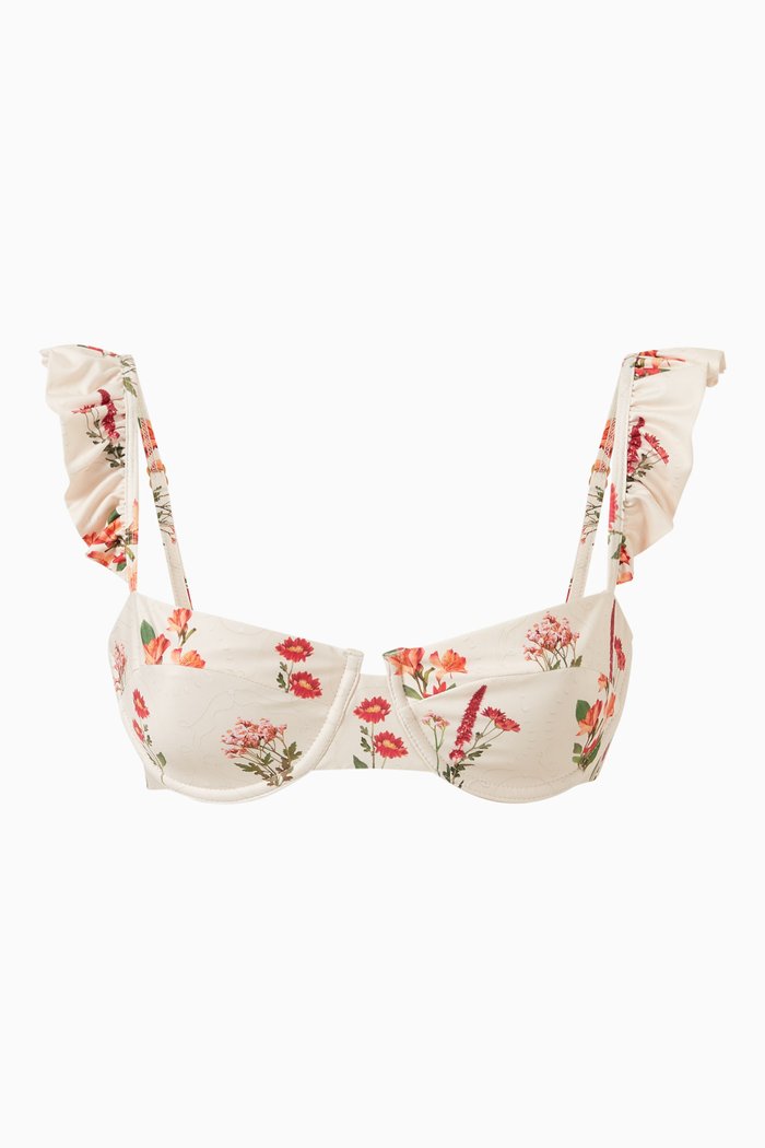 

Kiwi Oasis Bikini Top in Recycled Polyester, Neutral