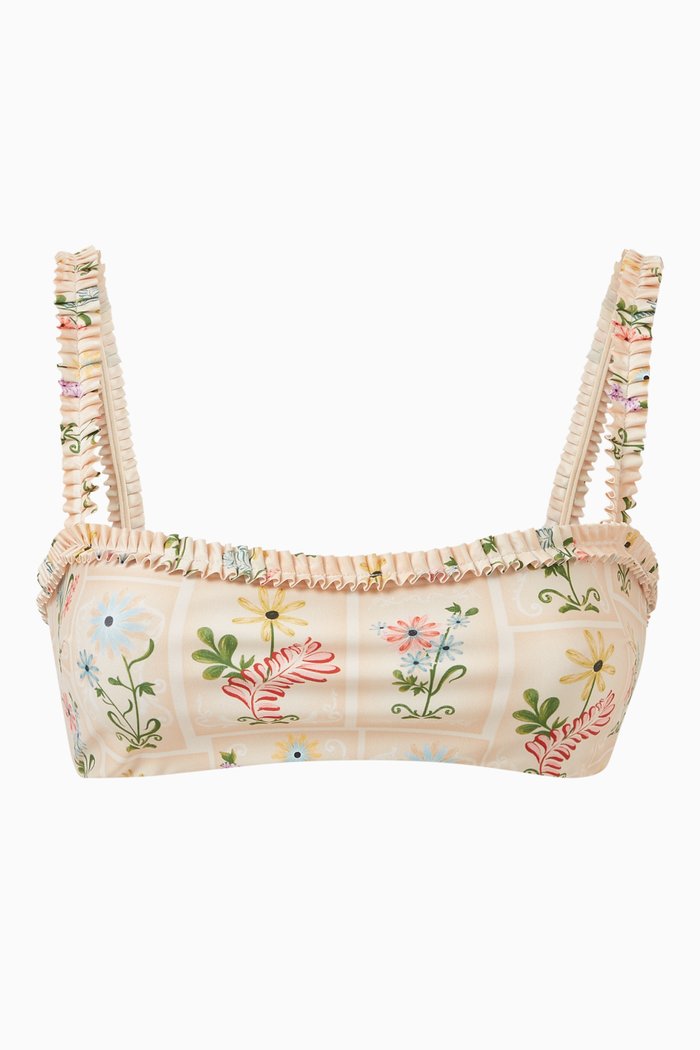 Olmo Pradera Bikini Top in Recycled Polyester, Neutral