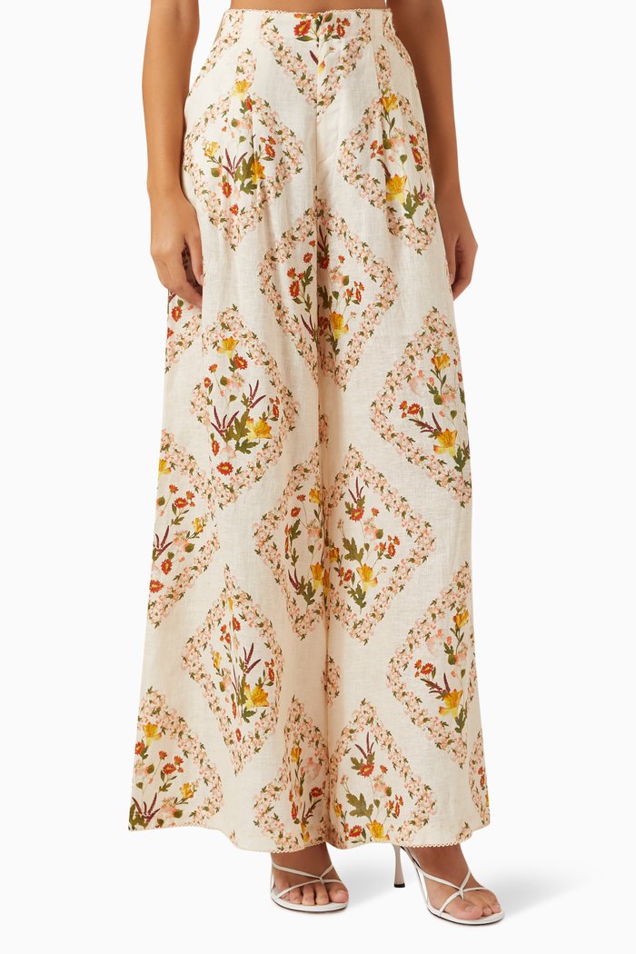 

Piñon Clementina Pants in Linen, Multicolour