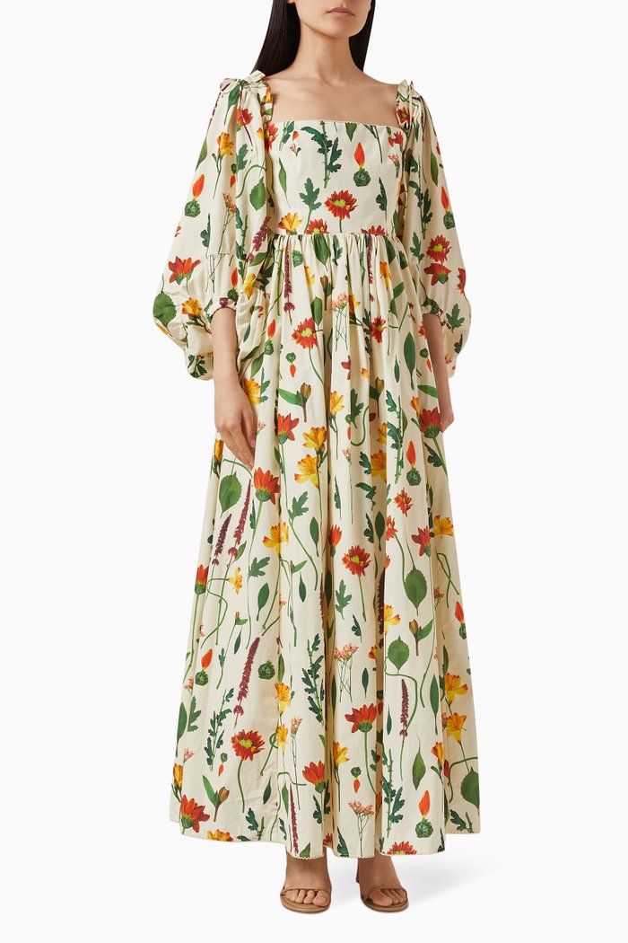 

Alhelí Primavera Maxi Dress in Cotton-poplin, Multicolour