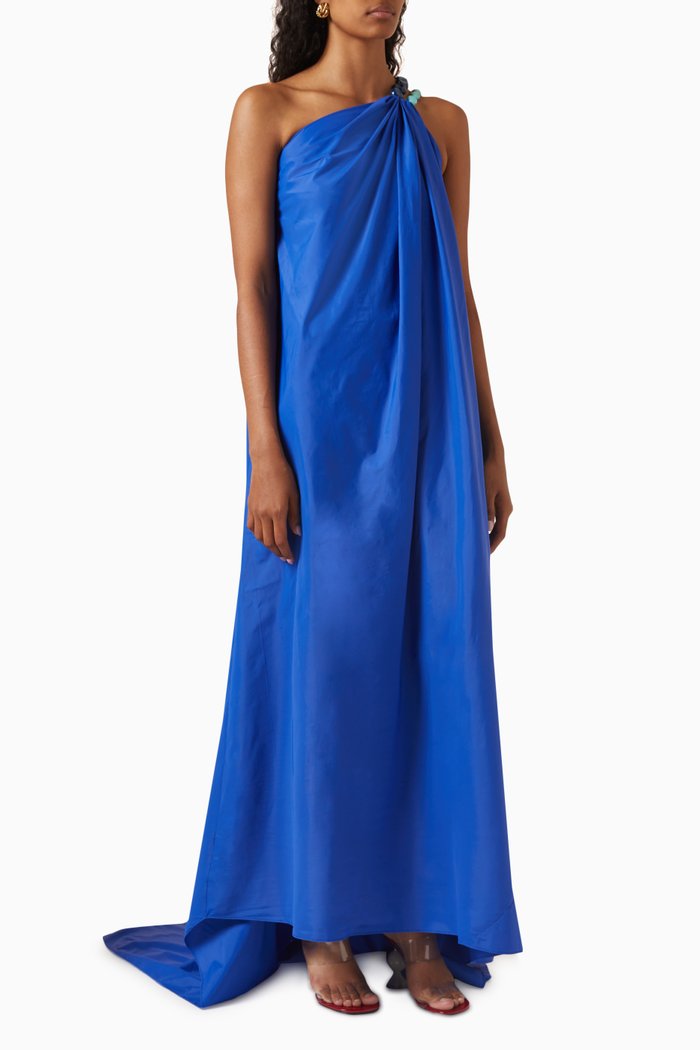 

Mason Maxi Dress in Nylon, Blue