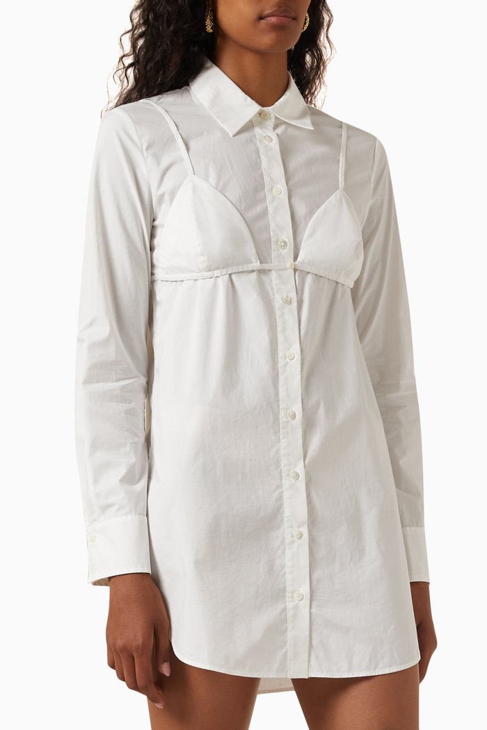 Alita Mini Tunic in Cotton, White