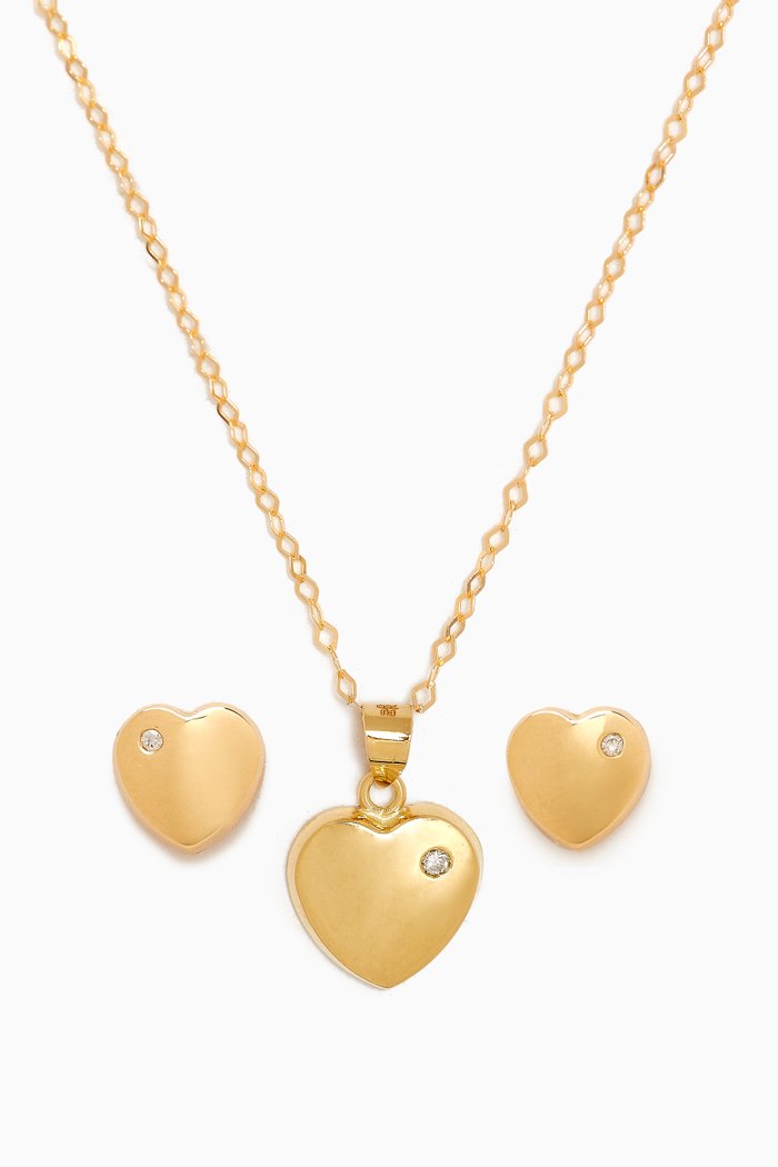 

Heart Diamond Set in 18kt Yellow Gold