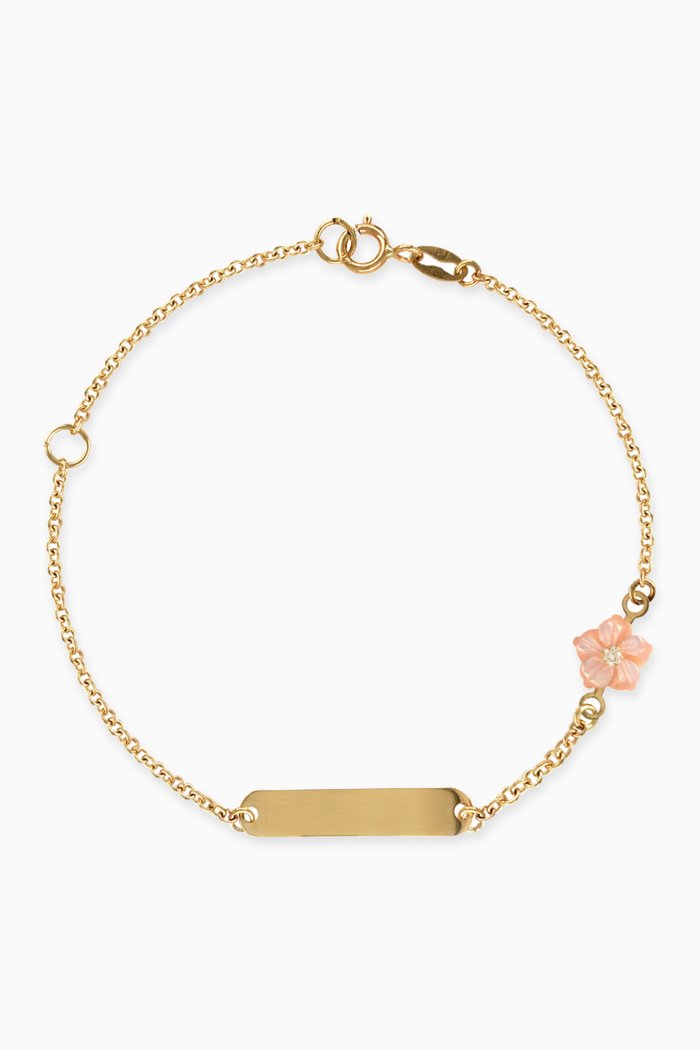 Flower Diamond Bracelet in 18kt Yellow Gold