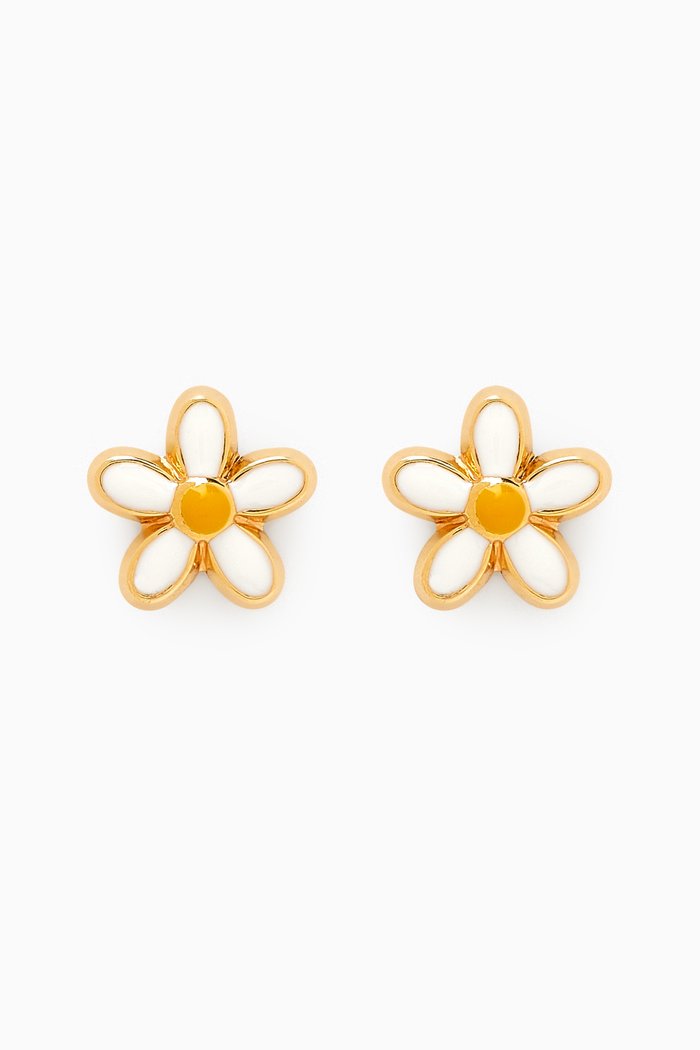

Flower Enamel Stud Earrings in 18kt Yellow Gold