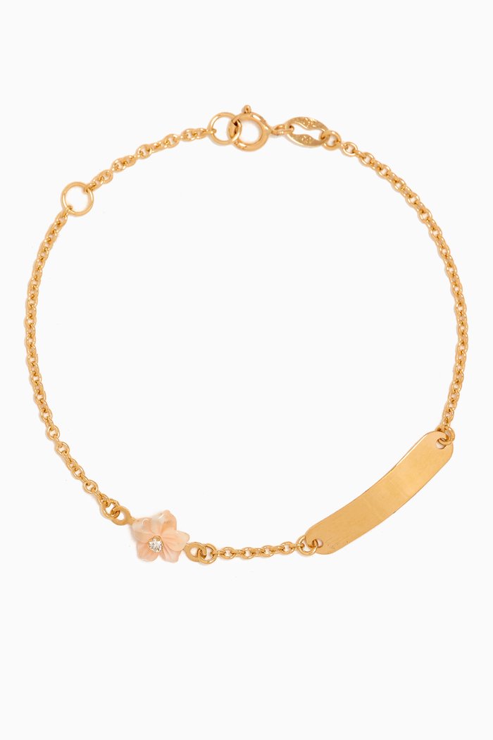 Flower Diamond Bracelet in 18kt Yellow Gold