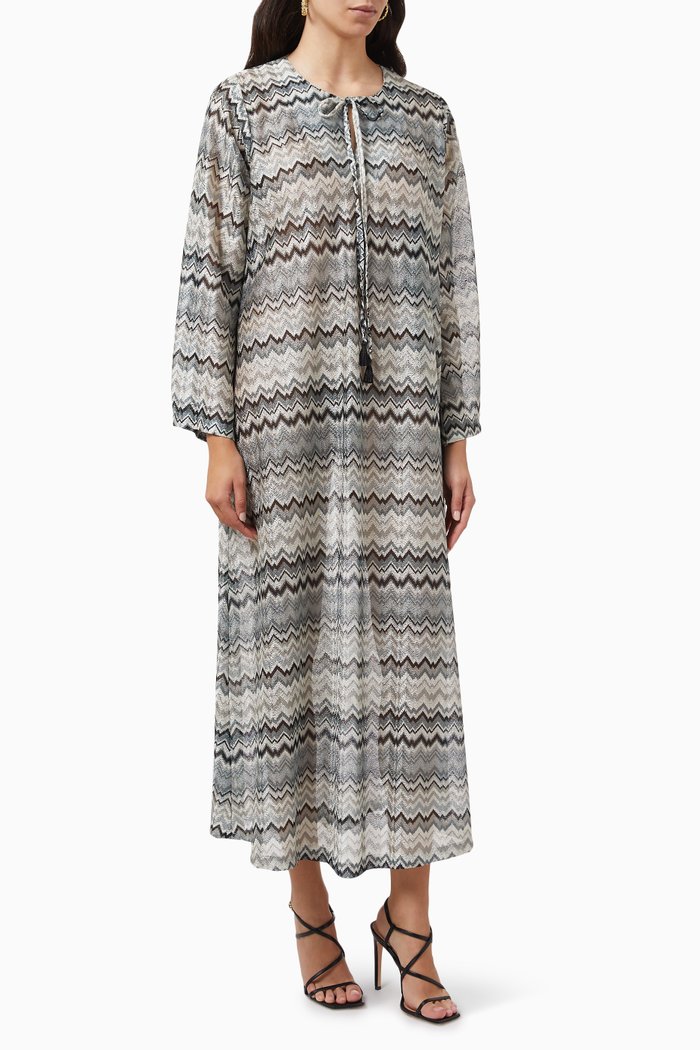 

Tassel-detail Knit Kaftan, Grey