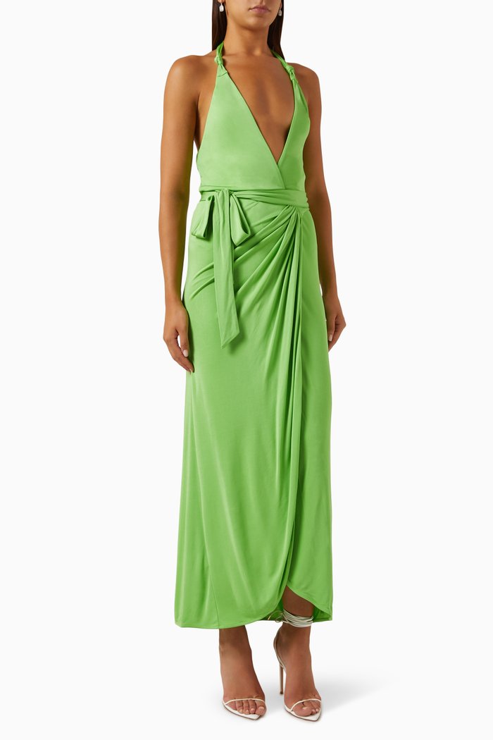 

Reagan Maxi Dress in Viscose, Green