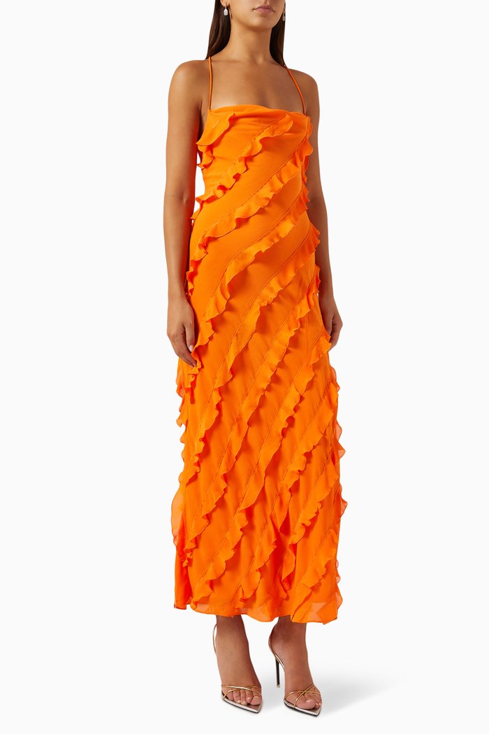 Elvire Maxi Dress, Orange
