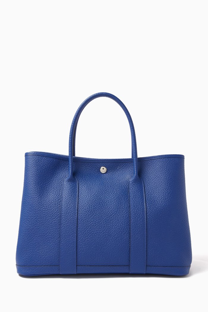 

Garden Party 36 Tote Bag in Leather, Blue