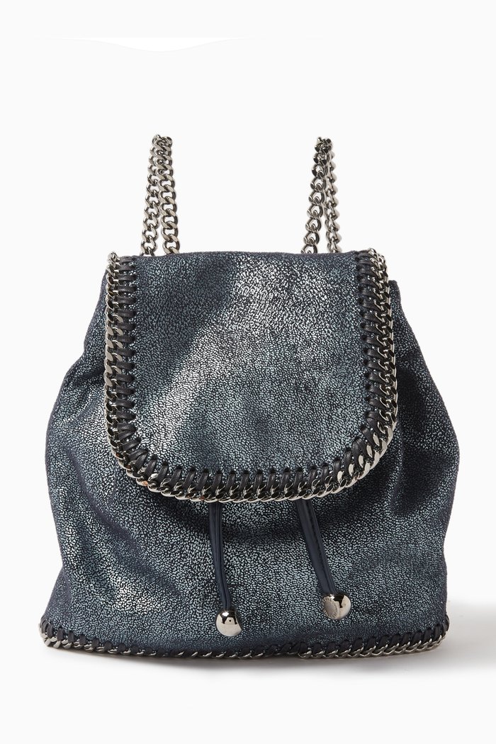 

Falabella Mini Backpack in Shaggy Deer, Blue