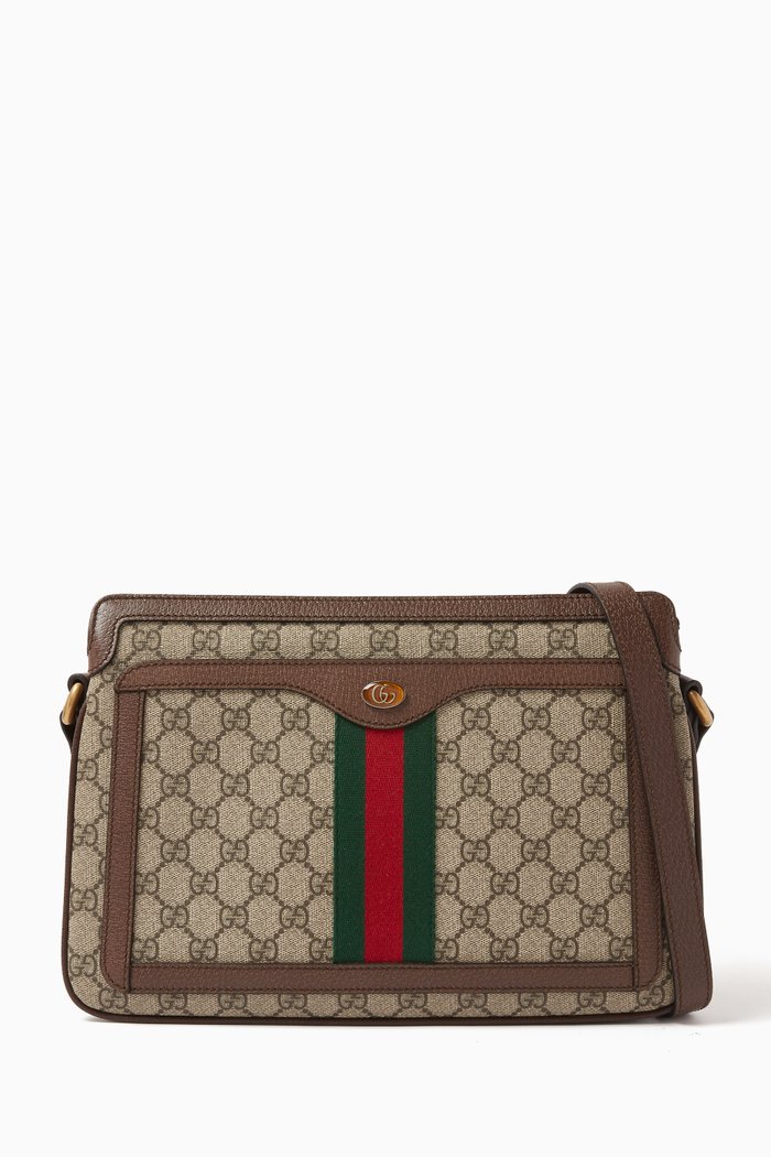 

Medium Ophidia Shoulder Bag in GG Canvas, Neutral