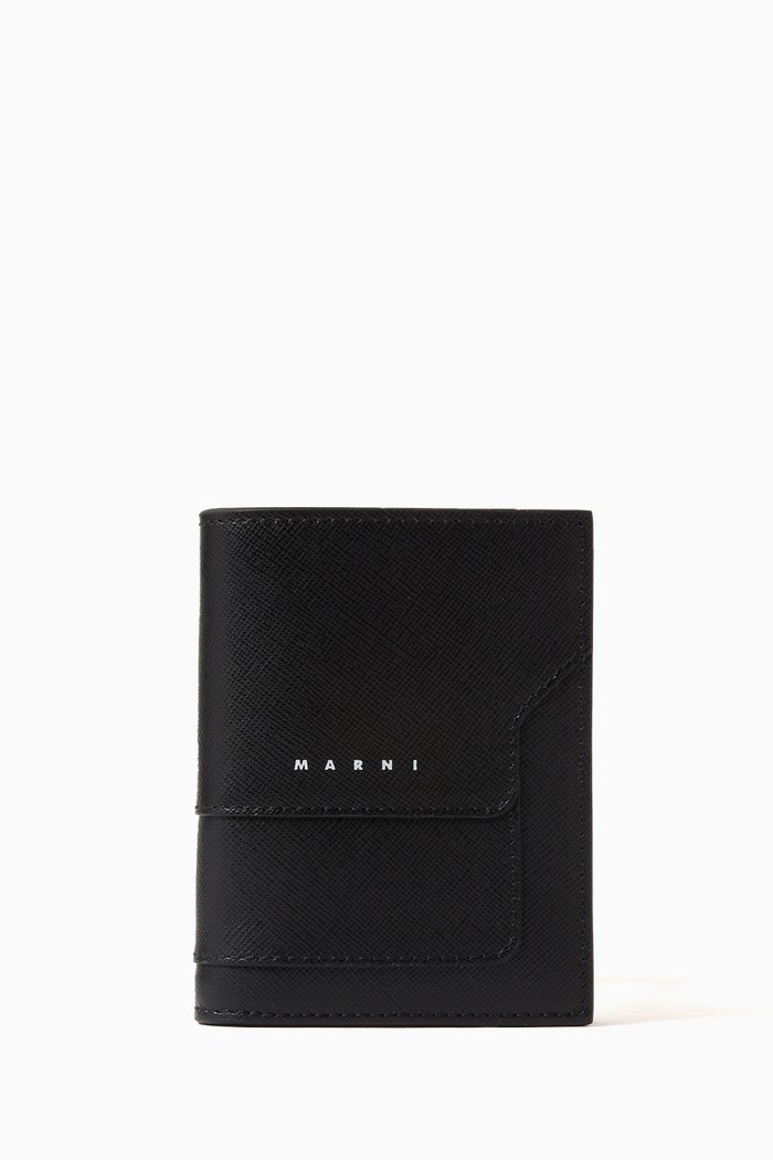 

Bi-fold Wallet in Saffiano Leather, Black