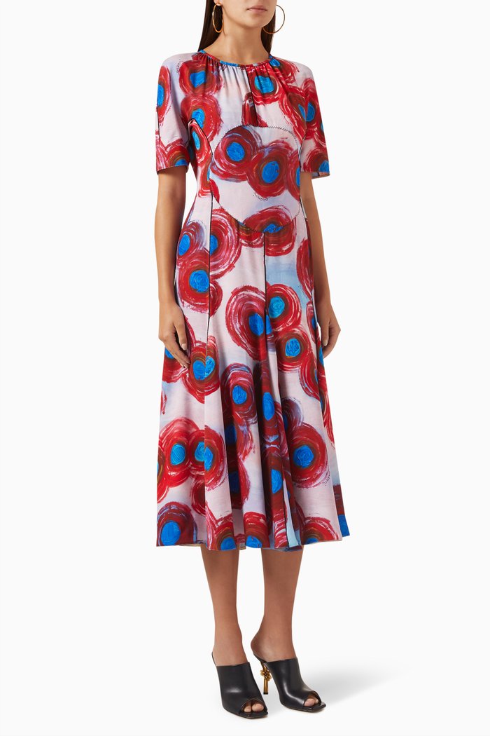 

Printed Midi Dress, Multicolour