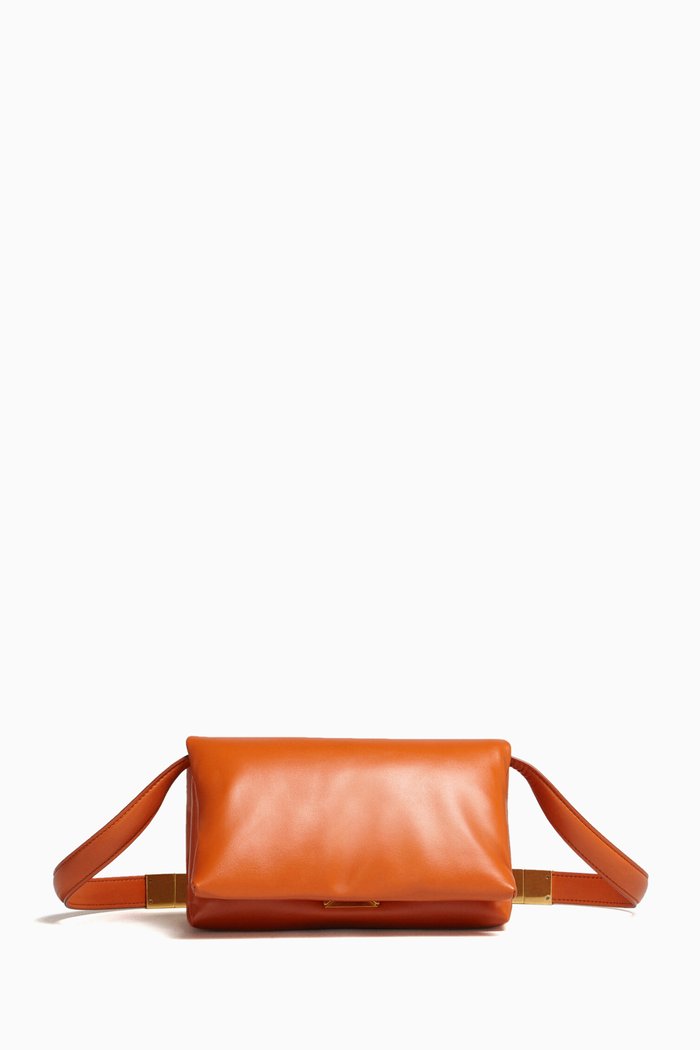 

Small Prisma Bag in Puffy Leather, Red