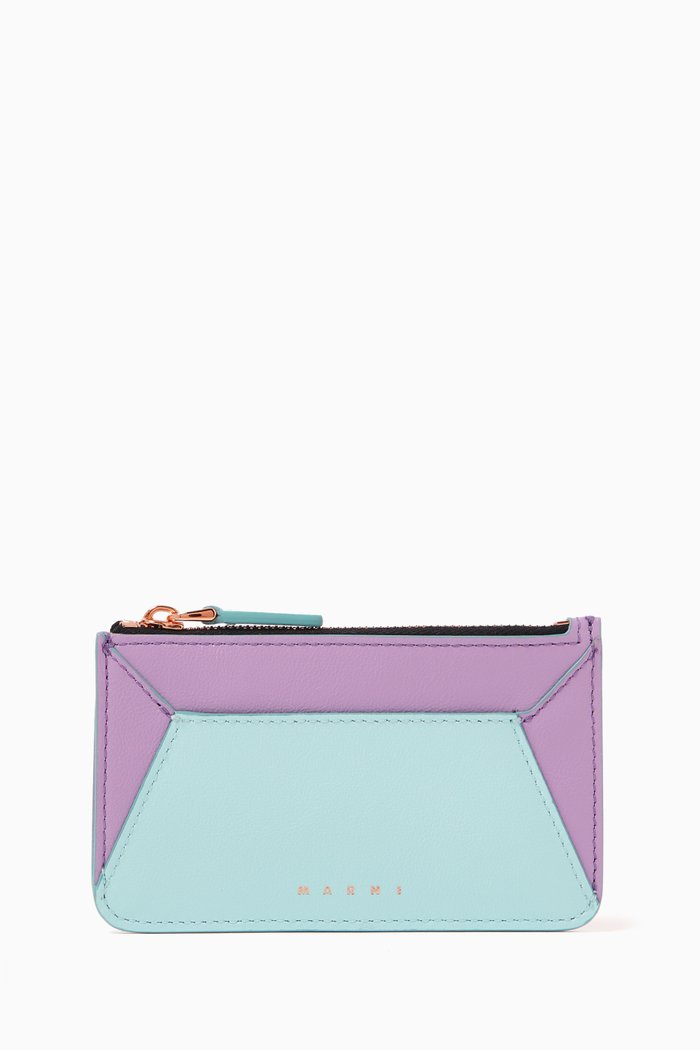 

Card Holder in Tumbled Leather, Multicolour