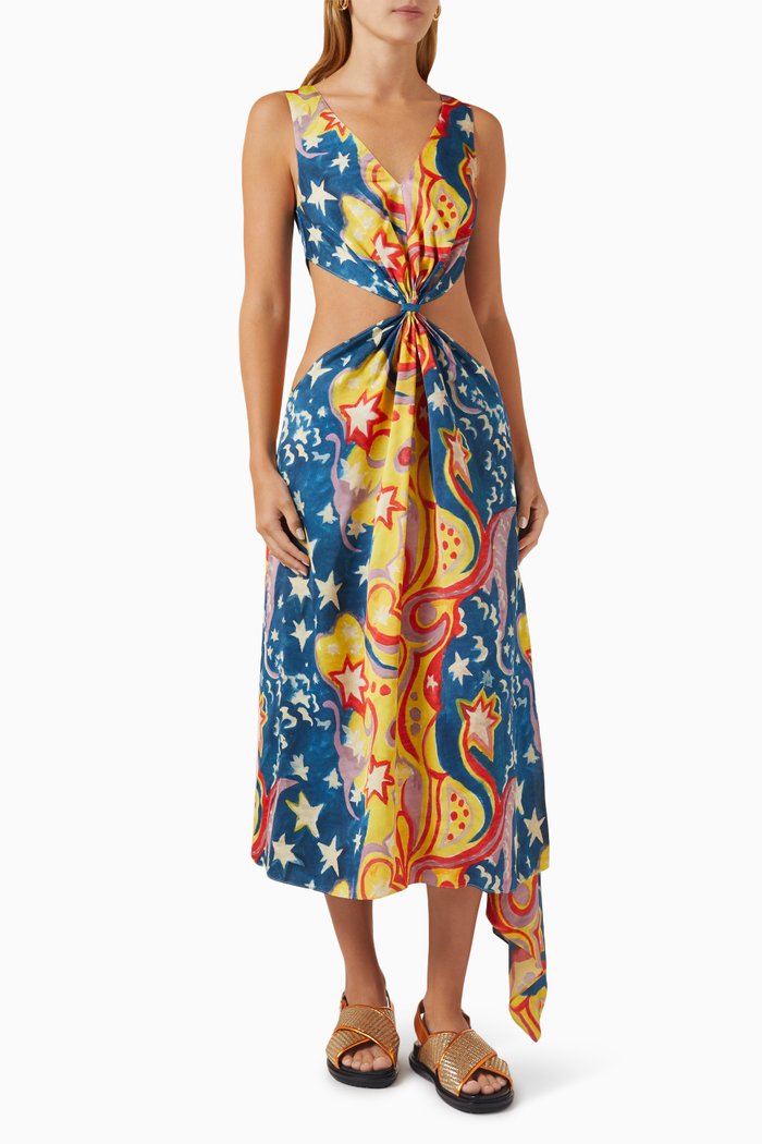 

Marni x No Vacancy Inn Dress in Satin, Blue