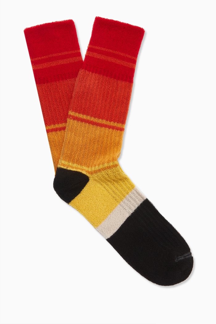 

Colour-block Socks in Cotton Blend, Multicolour
