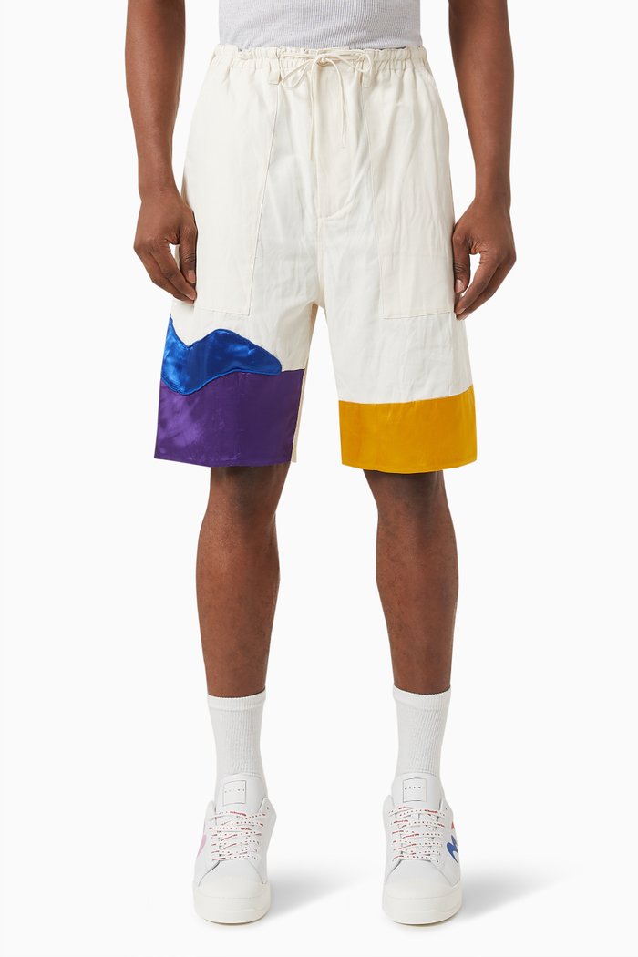 

x No Vacancy Inn Bermuda Shorts in Technical Cotton-linen Gabardine, White