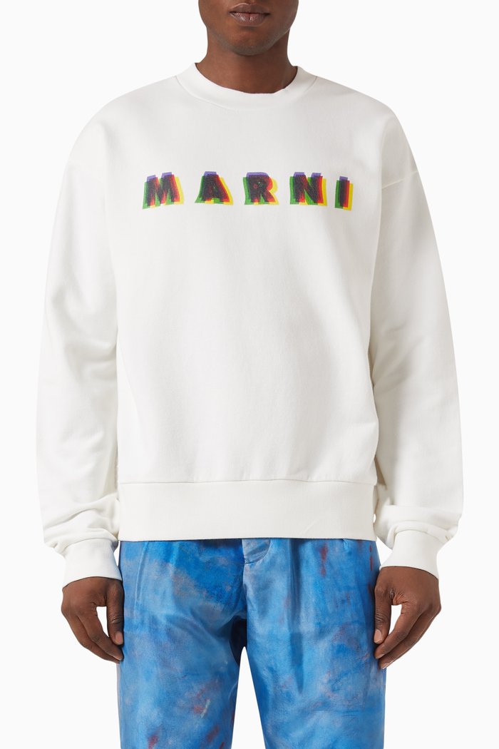 

Logo Sweatshirt in Cotton, White