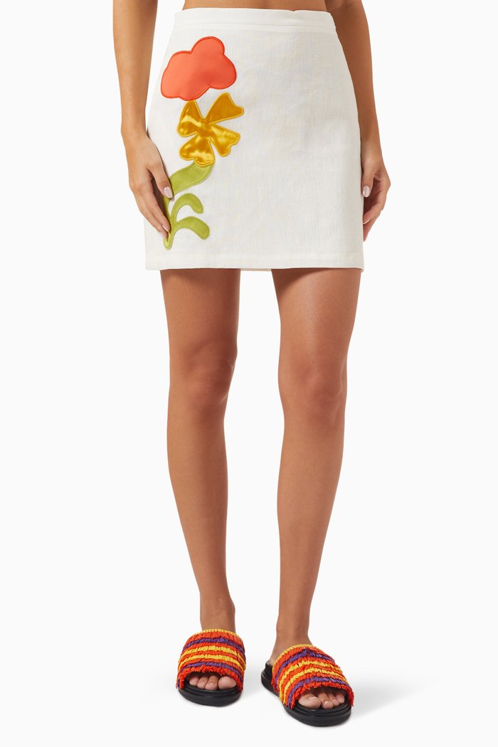 

x No Vacancy Inn Mini Skirt, White