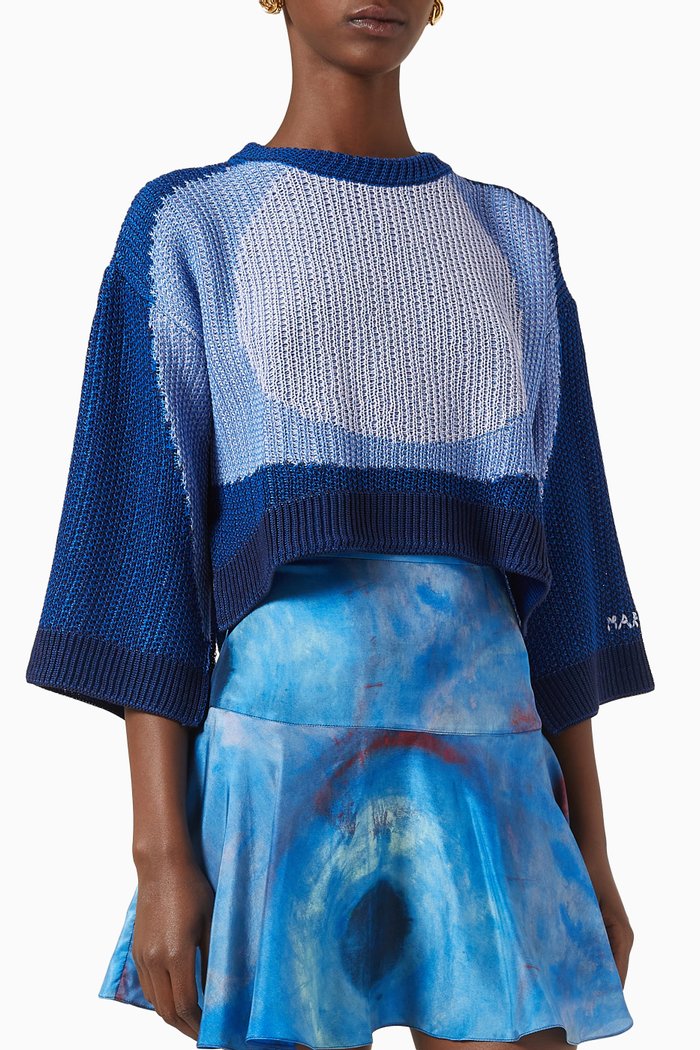 

Kimono-sleeve Sweater, Blue