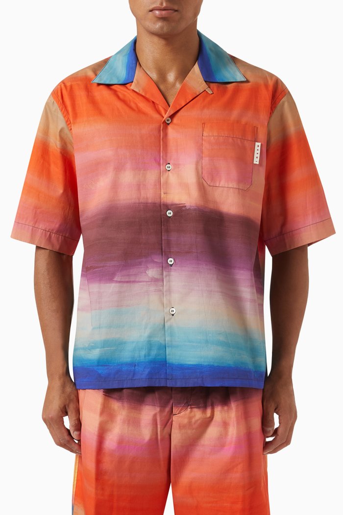 

Printed Shirt in Poplin, Multicolour