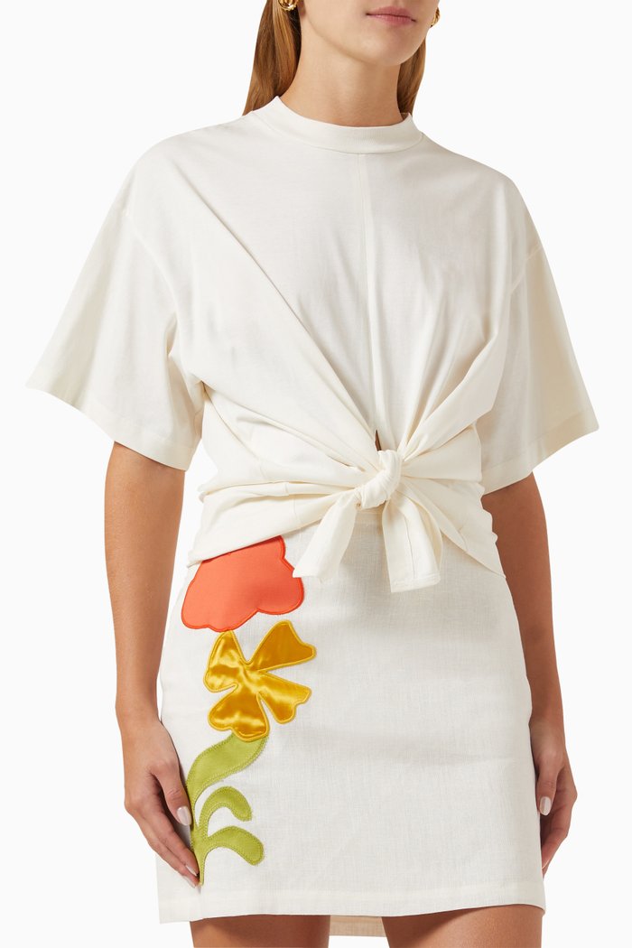 

Marni x No Vacancy Inn Knot T-shirt in Jersey, White