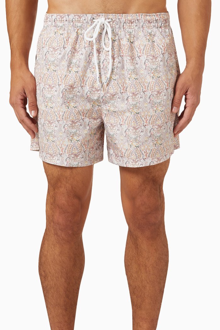 

Paisley Swim Shorts in Nylon, Orange