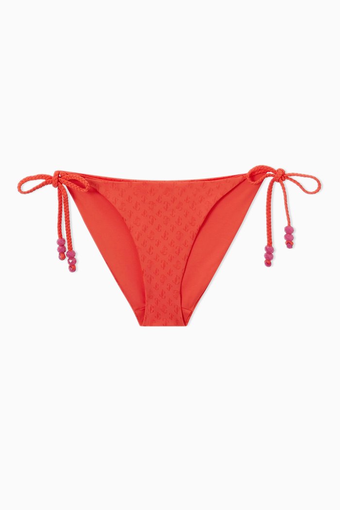 

Aubrie Monogram Triangle Bikini Briefs in Nylon, Orange