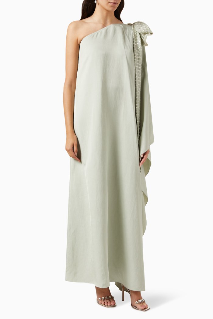 

Lace Bow Kaftan, Green