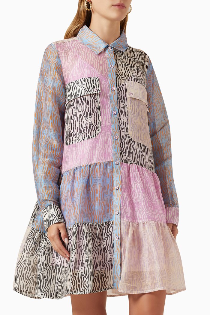 

Adonara Shirt Dress in Cotton, Multicolour