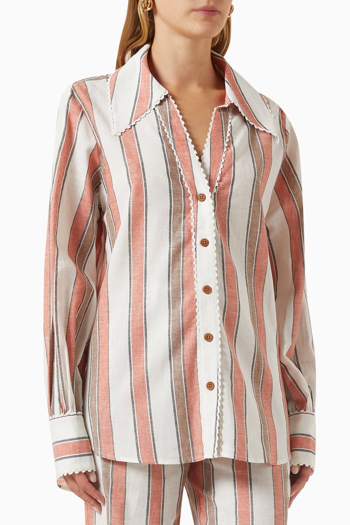 

Celena Shirt in Linen, Multicolour