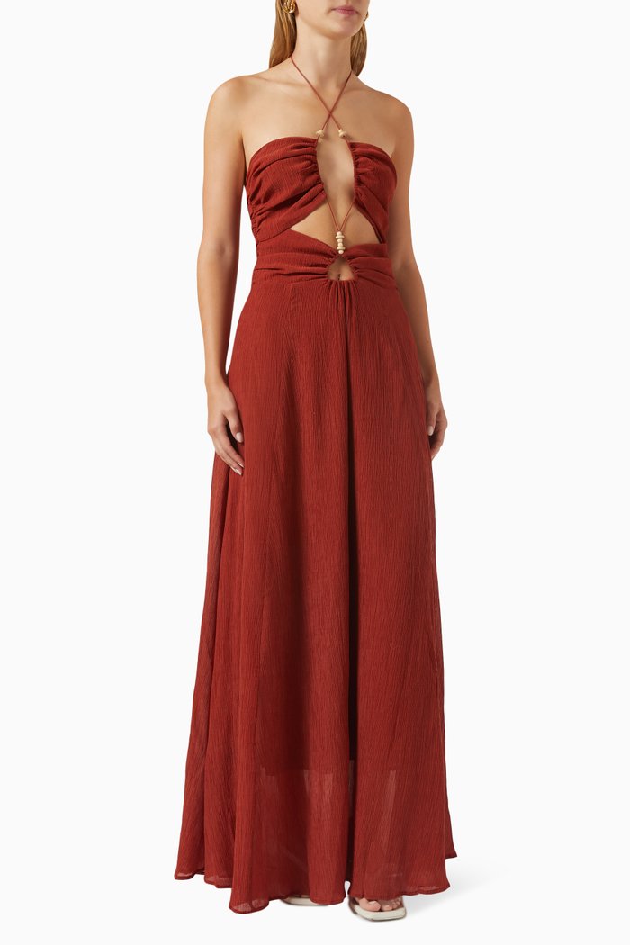

Mayra Dress in Cotton, Brown