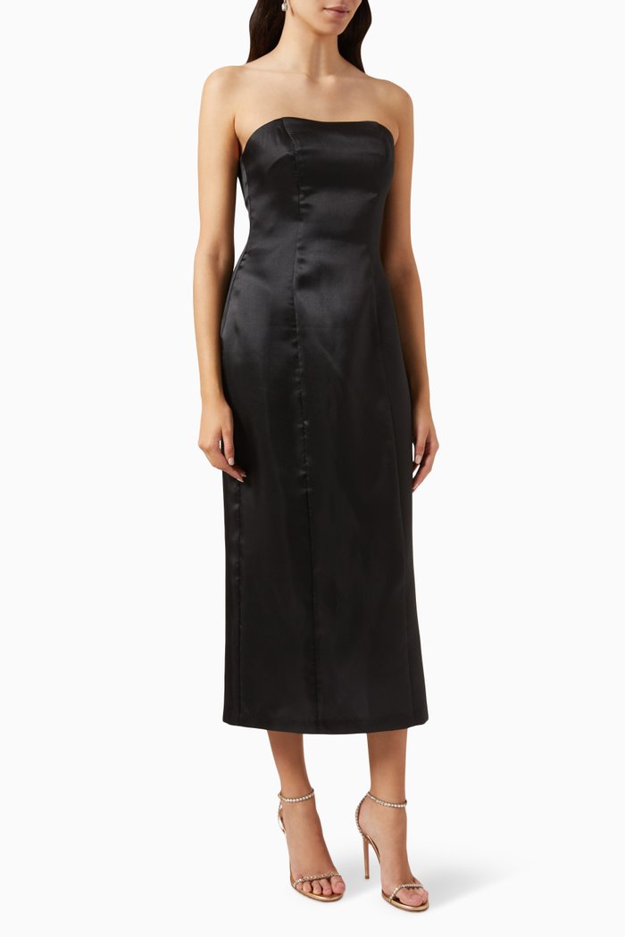 

Inner Midi Dress in Silk-crepe, Black
