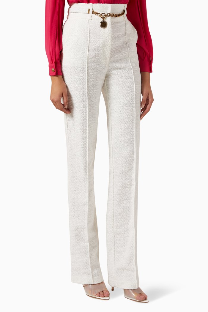

Pants in Herringbone Tweed, White