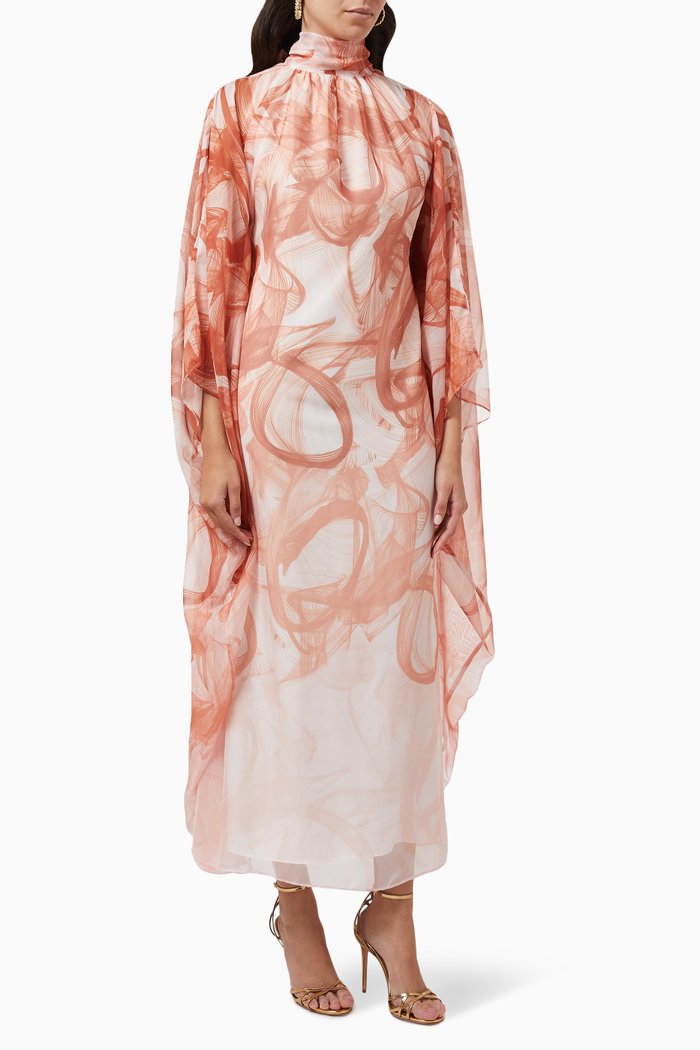 

Printed Kaftan, Brown