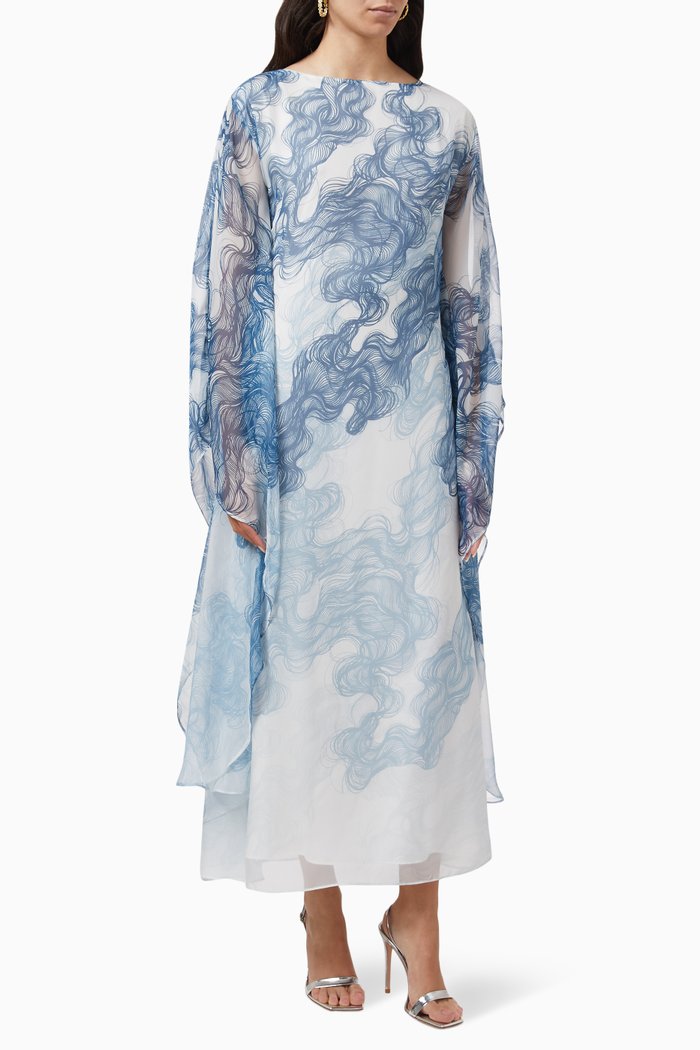

Printed Kaftan, Blue