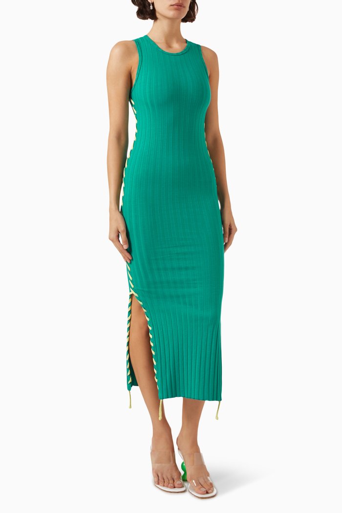 

Blix Dress in Stretch Cotton-jersey, Green